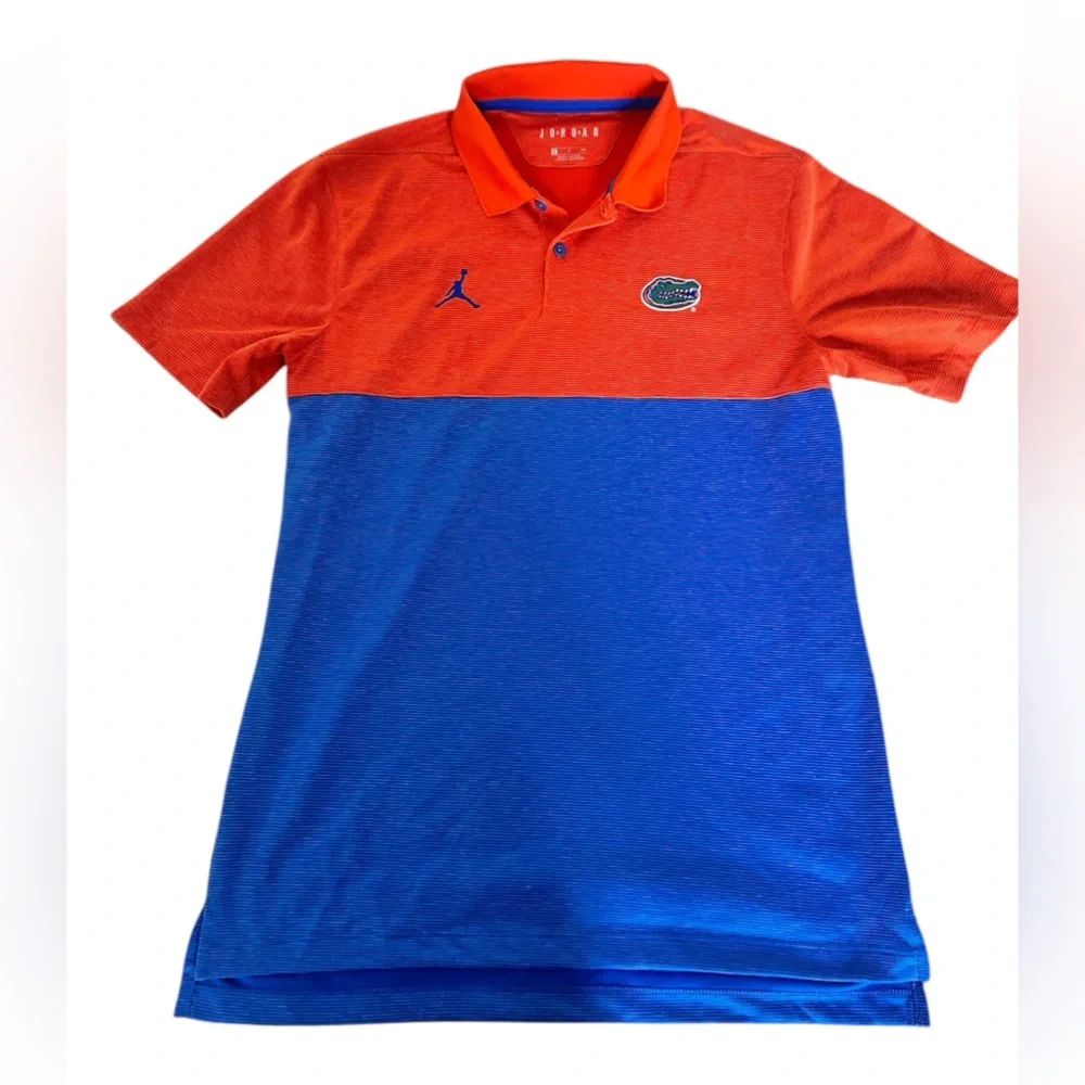 Air Jordan Florida gators orange blue color block on field jumpman polo shirt